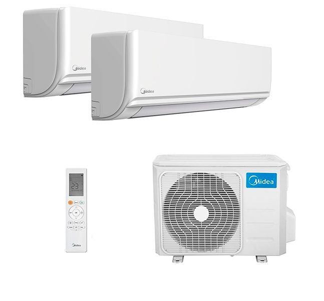 Midea мультисплит: M2OE-18HFN8-Q1 + 2× MMAG2-09N8D0-I — купить с монтажом